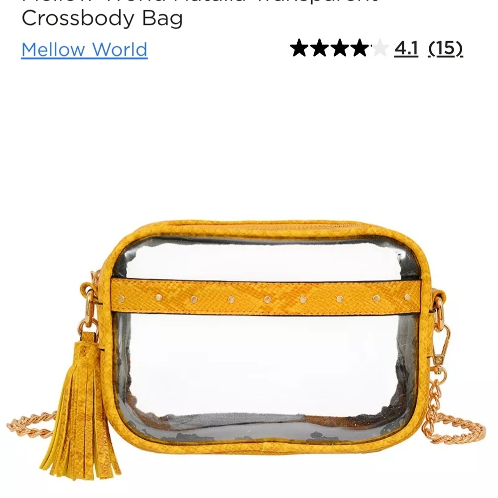 Yellow Transparent Shoulder Bag